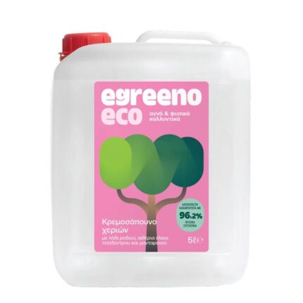 EGREENO ECO Κρεμοσάπουνο με λάδι ροδιού και αιθέρια έλαια τεϊόδενδρου και μανταρινιού 5L